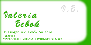 valeria bebok business card