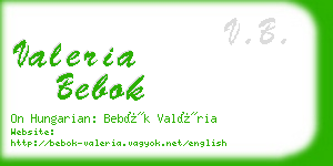 valeria bebok business card